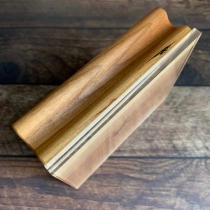MAKIblock Stempelblock aus Pflaumenholz und Acryl 80 x 100 x 30 mm mit Griffmulde (190000-63) – Bild 3