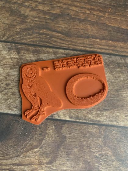 Rubber stamp set barn owl with egg and german text (210103) - unmounted or EZ-mounted - Image 2