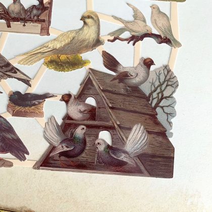 Paper scraps nostalgic pigeons german vintage style (170048) - Image 2
