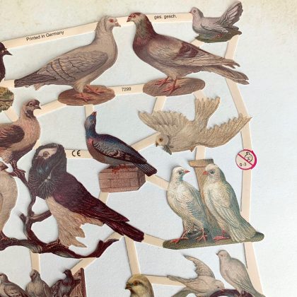 Paper scraps nostalgic pigeons german vintage style (170048) - Image 3