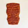 Vintage herbal text rubber stamp MAKIstamps