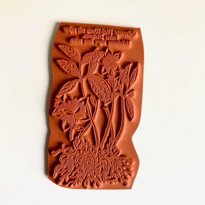 medieval plant rubber stamp MAKIstamps