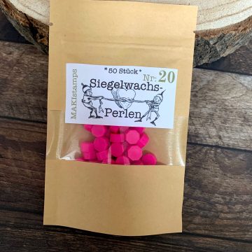 sealing wax beads pink MAKIstamps