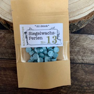 sealing wax beads turquoise MAKIstamps