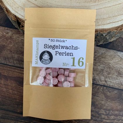 Sealing wax beads shimmering rosé 50 pieces (210000-16)