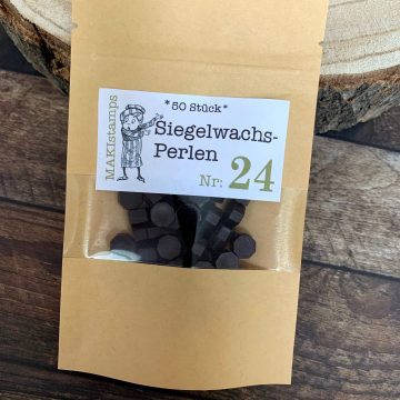 Sealing wax beads brown coffee 50 pieces (210000-24)
