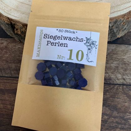 sealing wax beads dark blue MAKIstamps