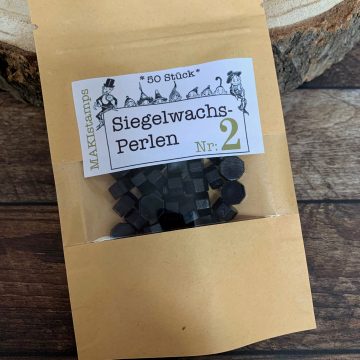 Sealing wax beads 50 pieces black (210000-2)