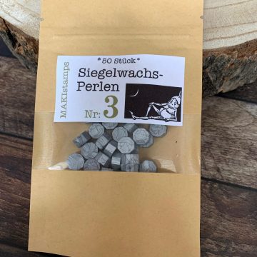Sealing wax beads 50 pieces silver moon (210000-3)