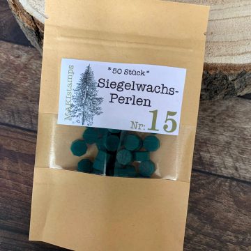 sealing wax beads dark green MAKIstamps