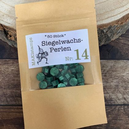 sealing wax beads green MAKIstamps