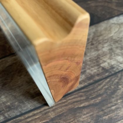 MAKIblock Stempelblock Black Cherry (Kirschholz) und Acryl 80 x 100 x 30 mm mit Griffmulde (190000-69) – Bild 3