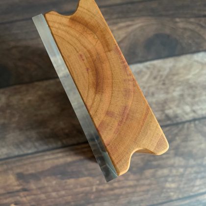MAKIblock Stempelblock Black Cherry (Kirschholz) und Acryl 80 x 100 x 30 mm mit Griffmulde (190000-70) – Bild 3