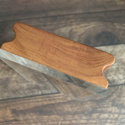 MAKIblock Stempelblock Pflaumenholz und Acryl 80 x 100 x 30 mm mit Griffmulde (190000-78) – Bild 3