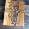 MAKIblock stamping block cherry wood and acrylic layer size  80x100mm to use with EZ mounted rubber stamps = cling stamps (190000-80)
