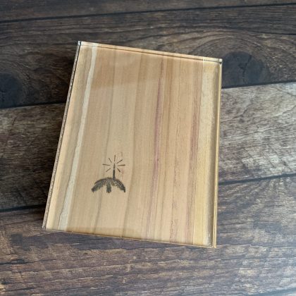 MAKIblock Stempelblock Black Cherry (Kirschholz) und Acryl 80 x 100 x 30 mm mit Griffmulde (190000-80) – Bild 2