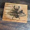 MAKIblock stamping block cherry wood and acrylic layer size  80x100mm to use with EZ mounted rubber stamps = cling stamps (190000-81)