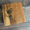 Smaller MAKIblock stamping block apple wood and acrylic layer size  60x60x30mm to use with EZ mounted rubber stamps = cling stamps (200000-20)