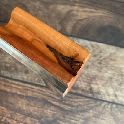 Kleiner MAKIblock Stempelblock aus feinem Hamburger Apfelholz und Acryl 60 x 60 x 30 mm mit Griffmulde (200000-22) – Bild 5