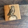 Smaller MAKIblock stamping block fine apple wood and acrylic layer size  60x60x30mm to use with EZ mounted rubber stamps = cling stamps (200000-23)