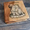 Smaller MAKIblock stamping block fine apple wood and acrylic layer size  60x60x30mm to use with EZ mounted rubber stamps = cling stamps (200000-25)