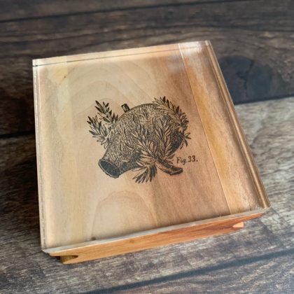 Smaller MAKIblock stamping block fine apple wood and acrylic layer size  60x60x30mm to use with EZ mounted rubber stamps = cling stamps (200000-28) - Image 2