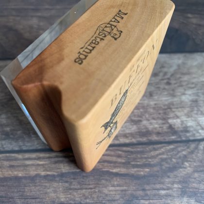 Smaller MAKIblock stamping block fine apple wood and acrylic layer size  60x60x30mm to use with EZ mounted rubber stamps = cling stamps (200000-28) - Image 4