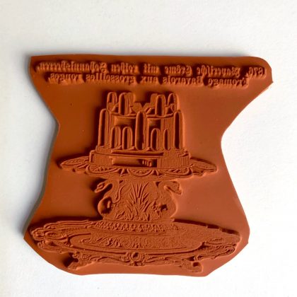 Dessert Stempel Bayerische Creme mit Johannisbeeren - unmontiertes Stempelgummi oder auf Haftschaum (210407) – Bild 2