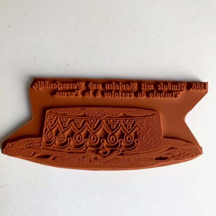 Foodie Stempel Timbale mit Raviolen - unmontiertes Stempelgummi oder auf Haftschaum (210406) – Bild 2