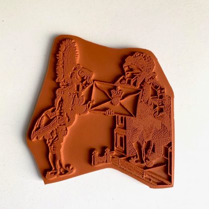 Alice im Wunderland Stempel zwei Lakaien - unmontiertes Stempelgummi oder auf Haftschaum (210517) – Bild 2