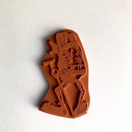 Stempel Gärtner Frosch Alice im Wunderland - unmontiertes Stempelgummi oder auf Haftschaum (210515) – Bild 2