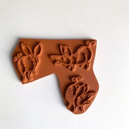 3er Stempel Set Schweinchen - unmontiertes Stempelgummi oder auf Haftschaum (210519) – Bild 2