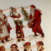 Oblaten / Glanzbilder Weihnachtsmänner und Rentierschlitten (170051) – Bild 2