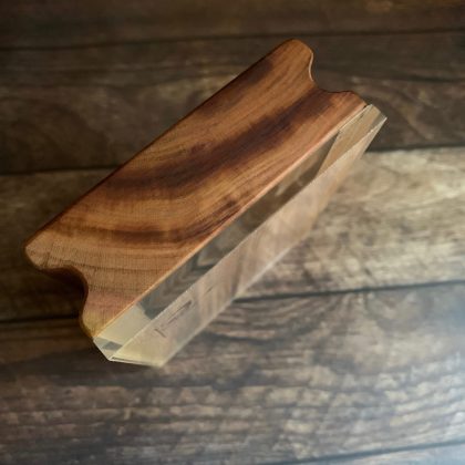 MAKIblock Stempelblock Pflaumenholz und Acryl 80 x 100 x 30 mm mit Griffmulde (190000-89) – Bild 4