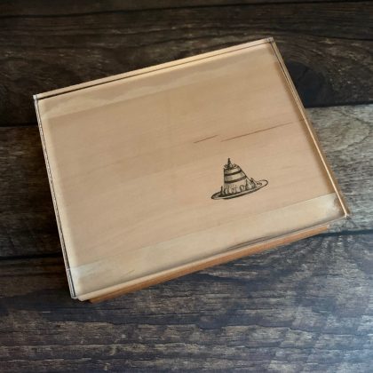 MAKIblock Stempelblock Birnenholz und Acryl 80 x 100 x 30 mm mit Griffmulde (190000-93) – Bild 2