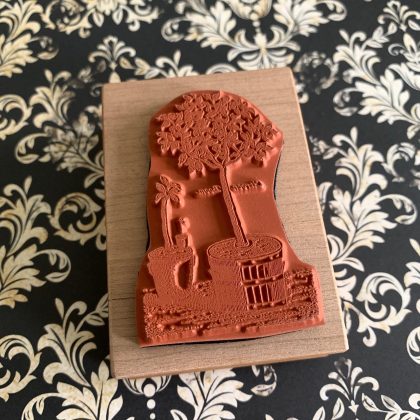 *Einzelstück* Zitronenbäumchen Stempel holzmontiert auf Kirschholz (300000-7) – Bild 2
