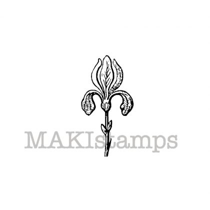 kleiner Stempel Iris / Wappen Blume (150719)