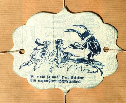 Stagbeetle with German text stamp makistamps