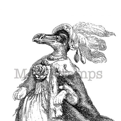 Möwe Dame Stempelgummi / Honoré de Grandville (180704) – Bild 2