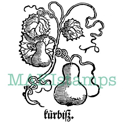 medieval vegetable garden stamp