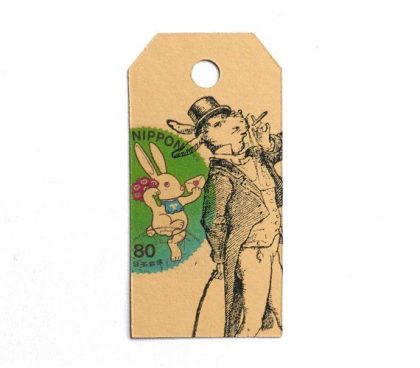 easter rubber stamp gentleman hare