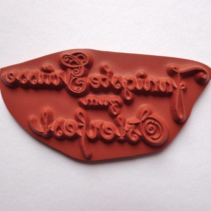 vintage easter rubber stamp german text MAKIstamps