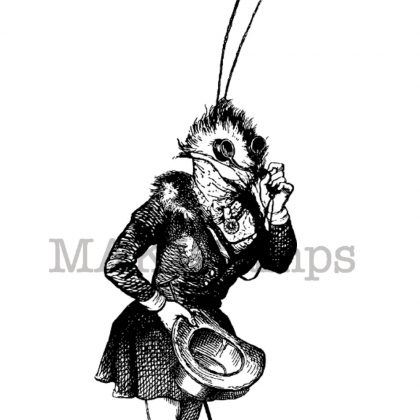 Butterfly rubber stamp Honoré de Grandville gentleman (180702) - Image 2