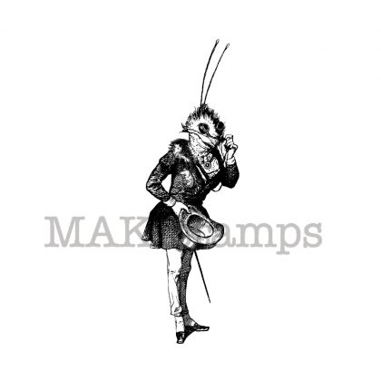 Rubber art stamp butterfly anthropomorph MAKIstamps