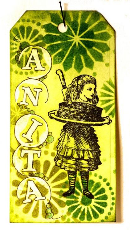 alice in wonderland rubber stamp