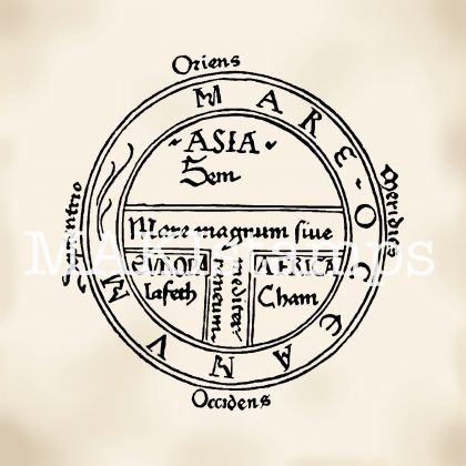 Stempel mittelalterlicher Holzschnitt Astronomie MAKIstamps