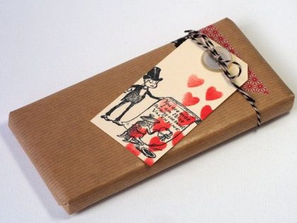 Valentine stamp / Brownie Valentine stamp / Love rubber stamp (140518) - Image 4