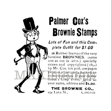 Palmer Cox Brownies rubber stamp MAKIstamps