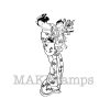 Japan Stempel / Geisha mit Kind und Spielzeug / Stempelgummi (130208)