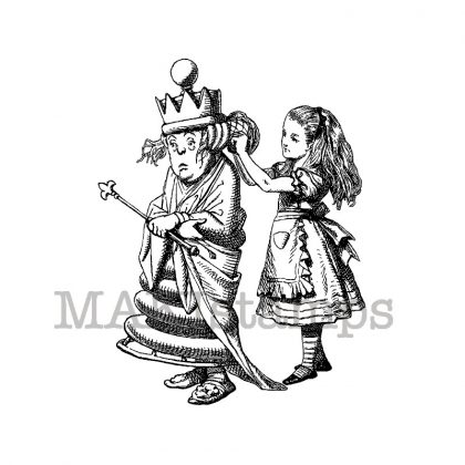 Stempelgummi Motivstempel Alice frisiert Königin (140801)